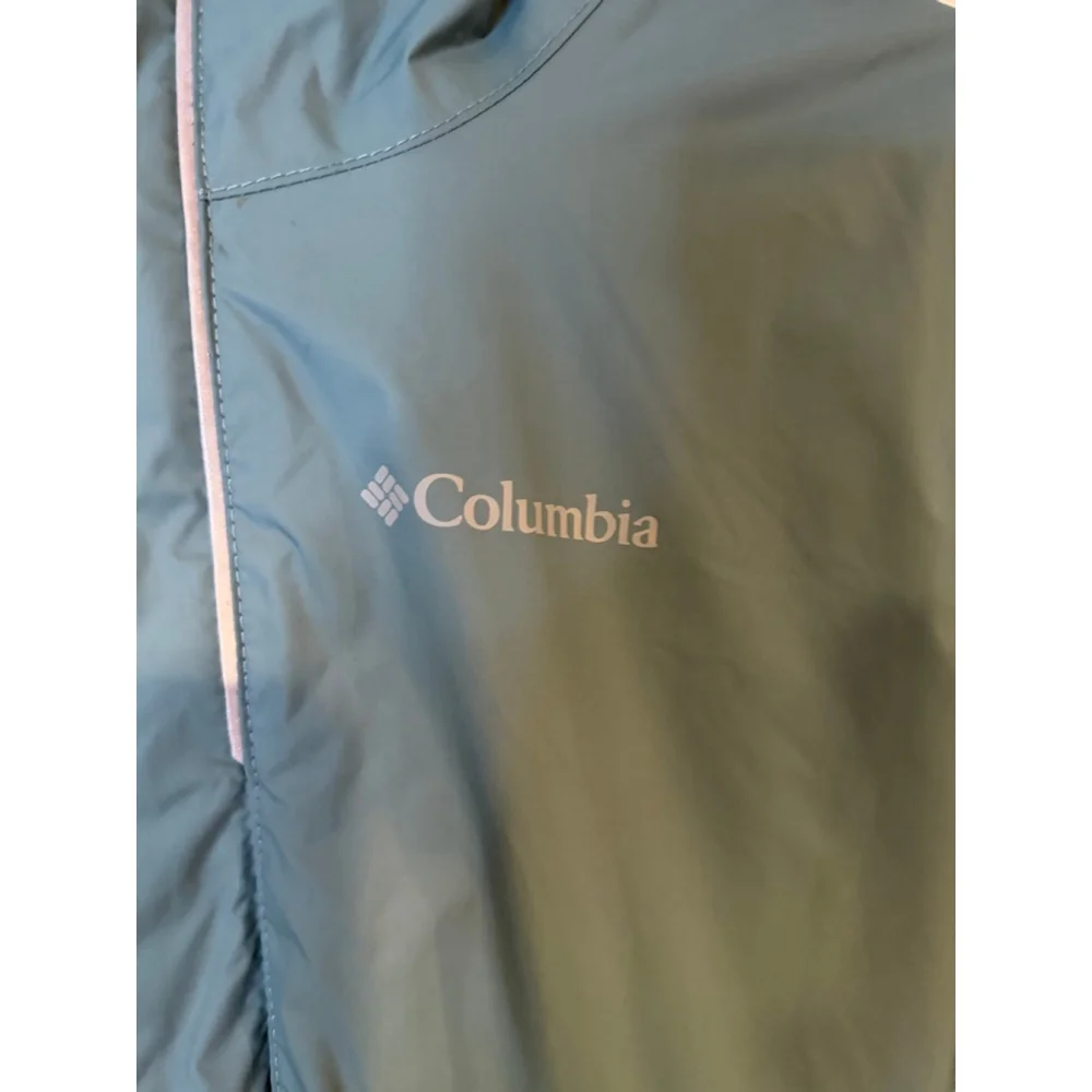 Columbia Teal & Gray Rain Jacket M (10/12) - Picture 4 of 11